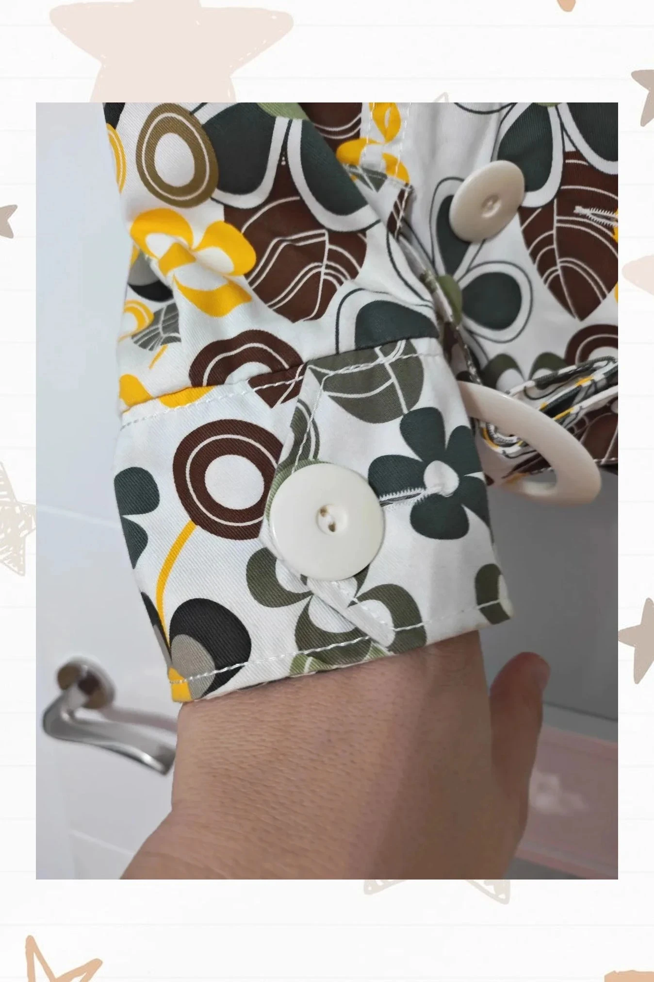 Jaqueta estampada estilo retrô - Tamanho S – photo 4
